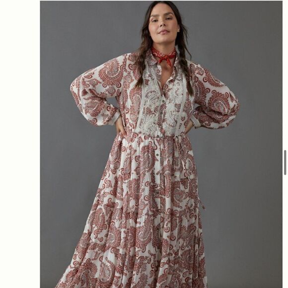 Anthropologie Allaire Maxi Shirtdress Size SP - Picture 12 of 16